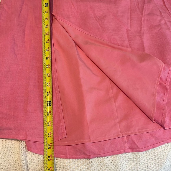 Lovefool Pink Mini Skirt Lined Slit Rayon Blend Casual 2X - Picture 9 of 10